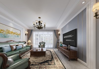 龍湖天街180平美式裝修