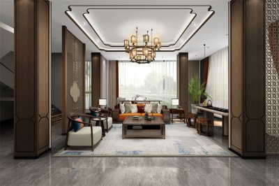 湖畔花園450m2中式